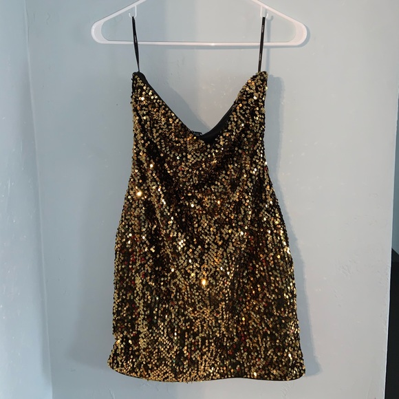 Gold Sequin Dress - Picture 1 of 3